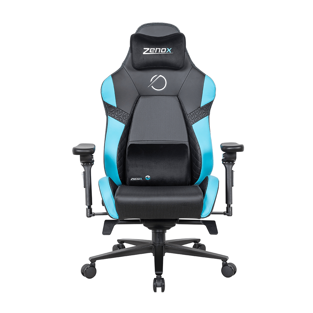 C256B Zenox Jupiter MK-2 人體工學高背電競椅(5D 扶手)(Leather/Sky Blue)