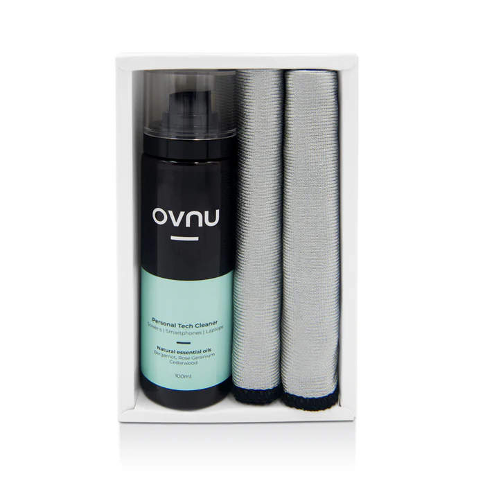 OVNU 電子產品專用便攜清潔消毒噴霧(100ml)(附專用抗菌毛巾)(佛手柑精油配方)