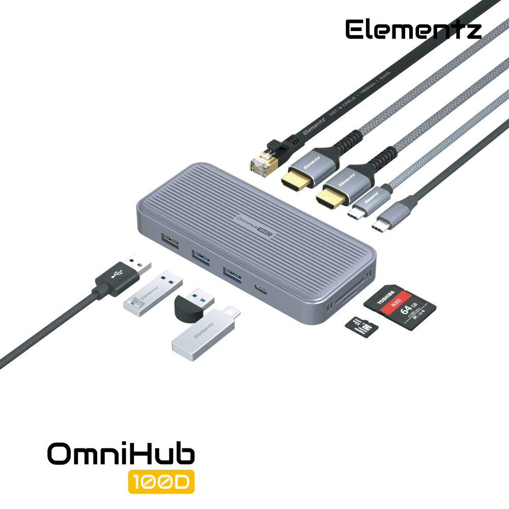 Elementz OmniHub 100D 10 in 1 Type-C Hub 擴展塢