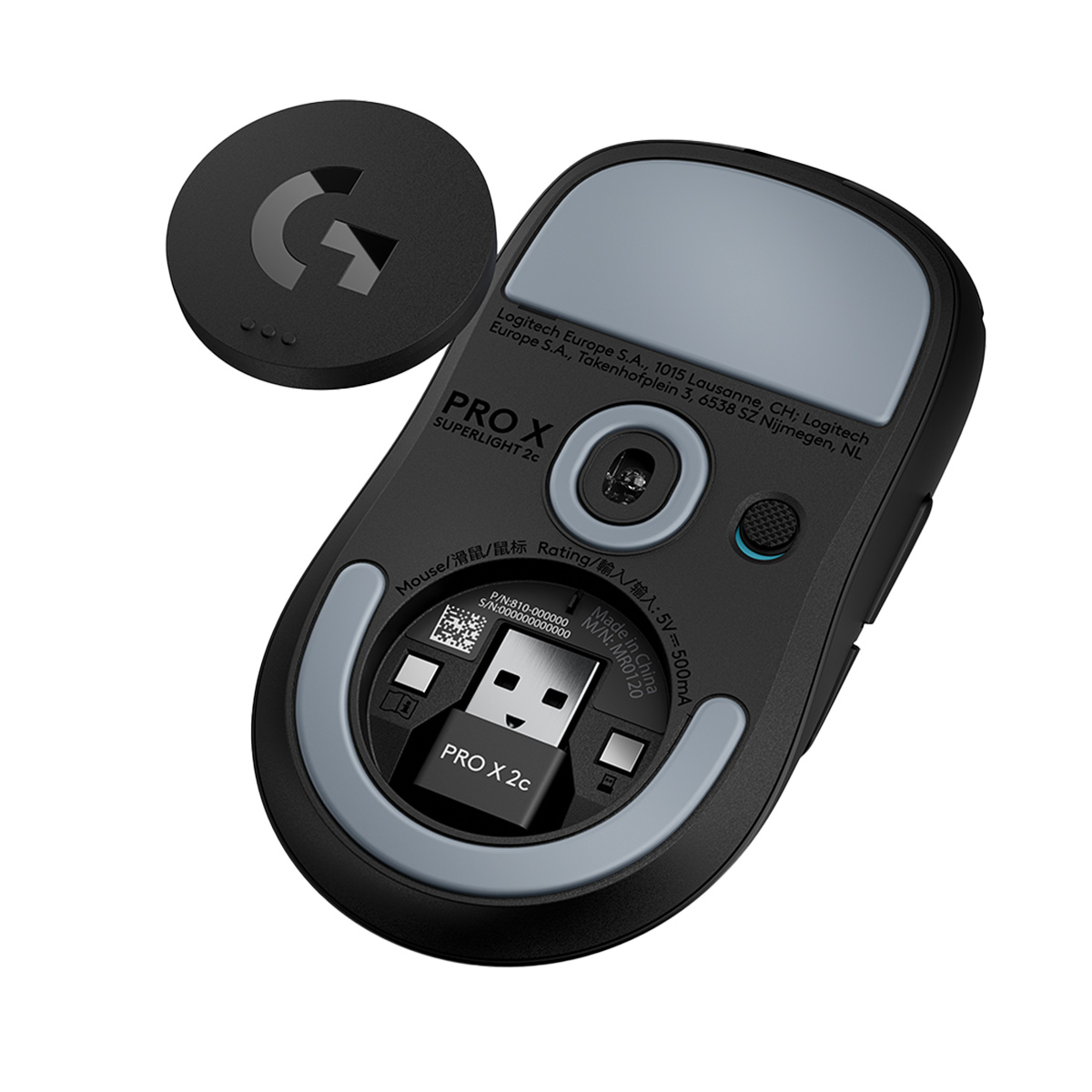 Logitech G PRO X SUPERLIGHT 2C Compact版 無線輕量化電競滑鼠(黑色)