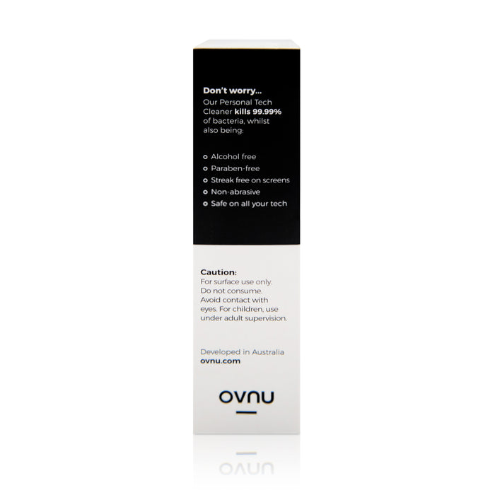 OVNU 電子產品專用便攜清潔消毒噴霧(100ml)(附專用抗菌毛巾)(無香味配方)