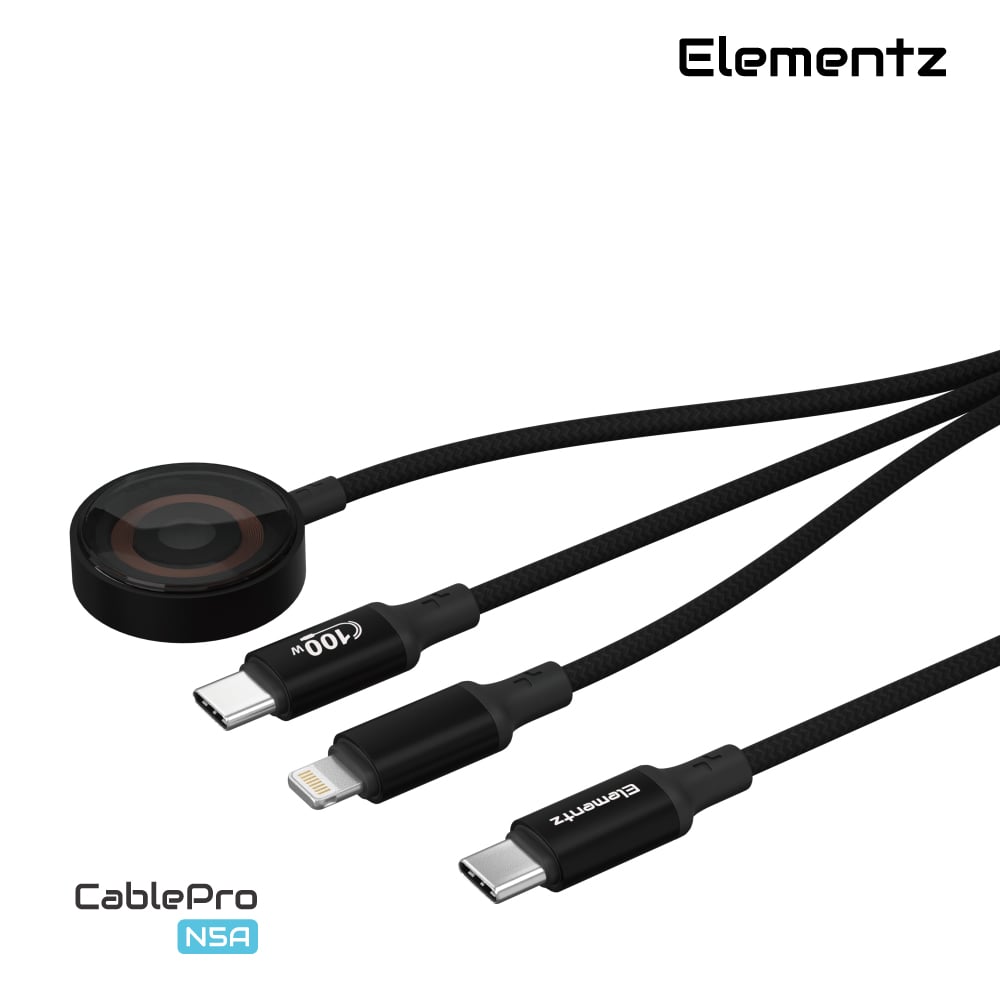 Elementz 100w USB C 3 in 1 多功能充電線(N5A-12)