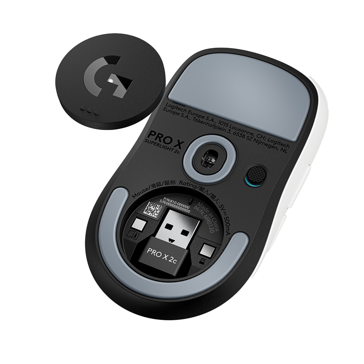 Logitech G PRO X SUPERLIGHT 2C Compact版 無線輕量化電競滑鼠(白色)