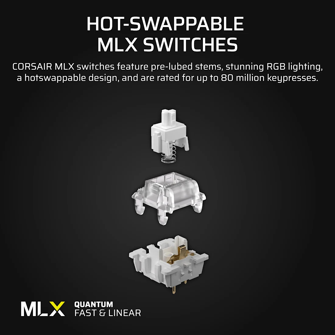 Corsair Vanguard 96-MLX 8kHz 有線機械鍵盤(黑色-MLX Quantum軸)