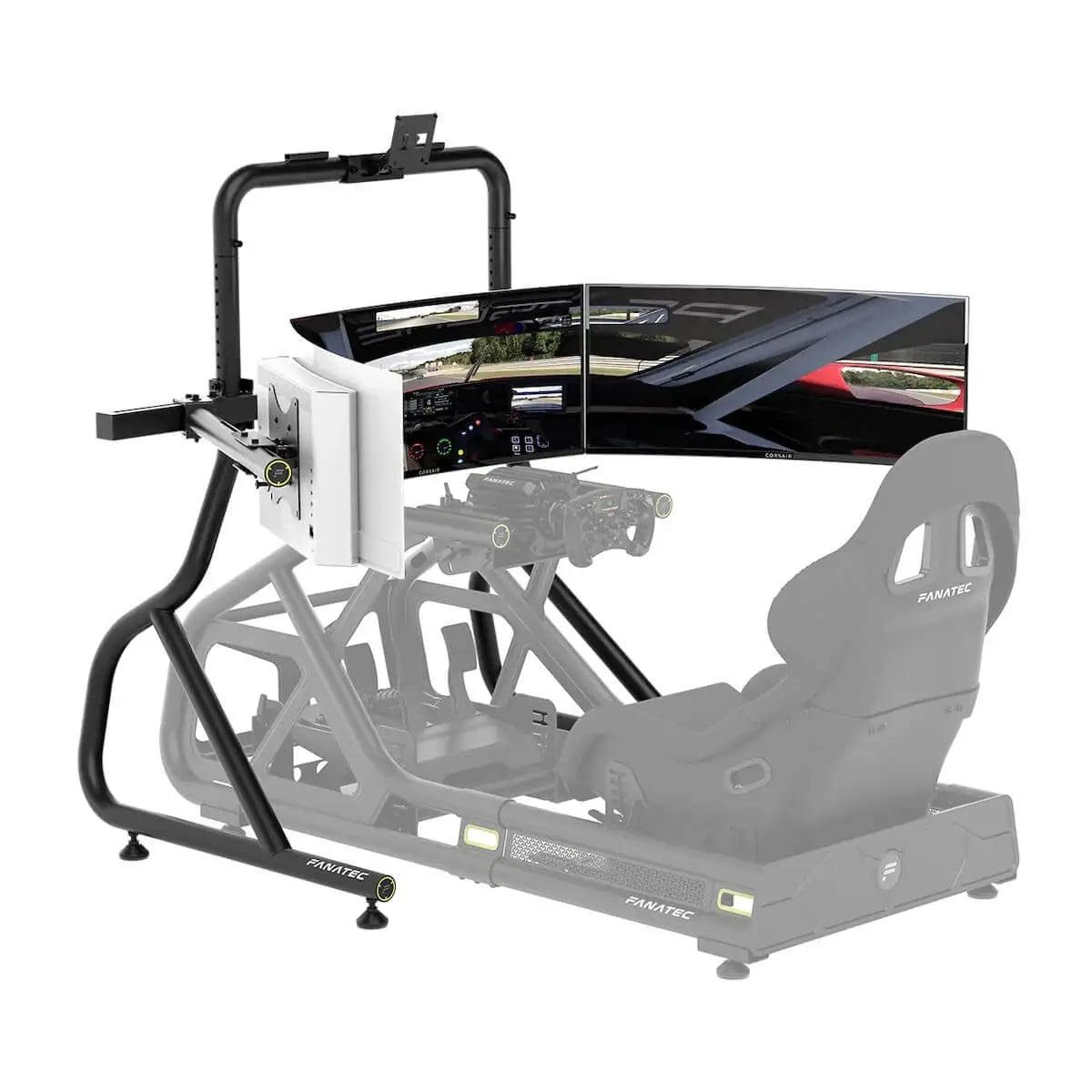 Fanatec Clubsport 車架三屏幕延伸支架(黑, 最高支援16:9三屏32-55吋顯示器)