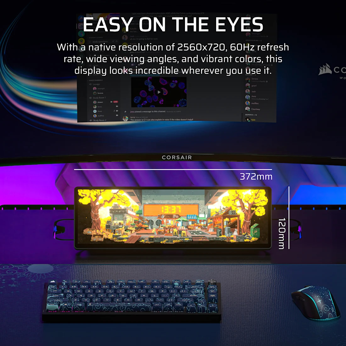 Corsair Xeneon Edge 14.5吋(2560x720) LCD觸控式顯示器(黑色)