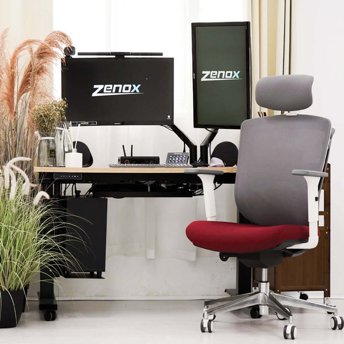 C188B Zenox Zagen 人體工學高背辦公椅(紅)