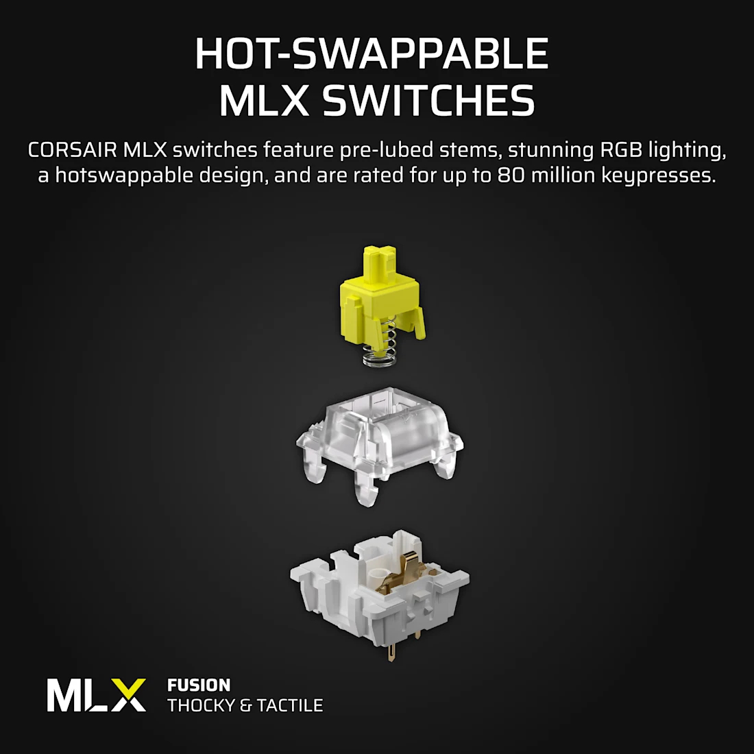 Corsair Vanguard 96-MLX 8kHz 有線機械鍵盤(黑色-MLX Fusion軸)
