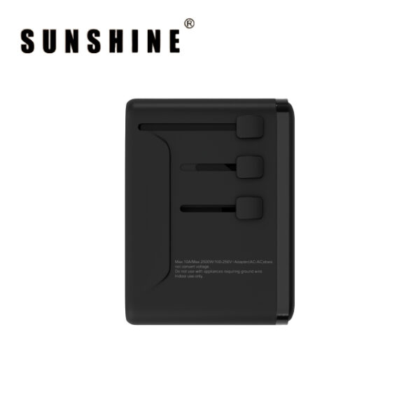 SUNSHINE TRB-67W GaN快速充電器 4插口(3C1A) 旅行插座(67W)