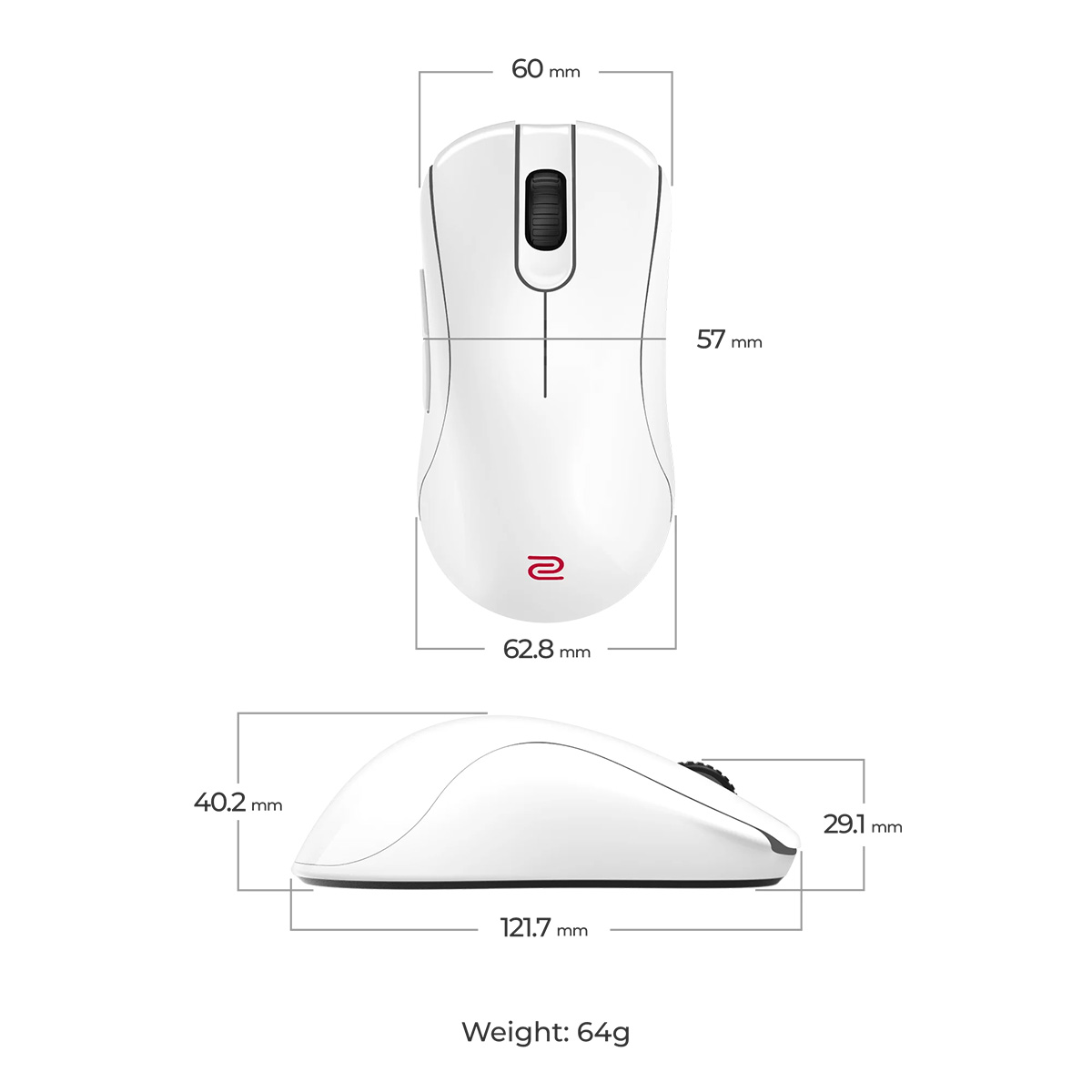 ZOWIE ZA13-DW 4K 無線電競滑鼠(白色)