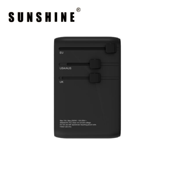 SUNSHINE TRB-140W GaN快速充電器 4插口(3C1A) 旅行插座(140W)