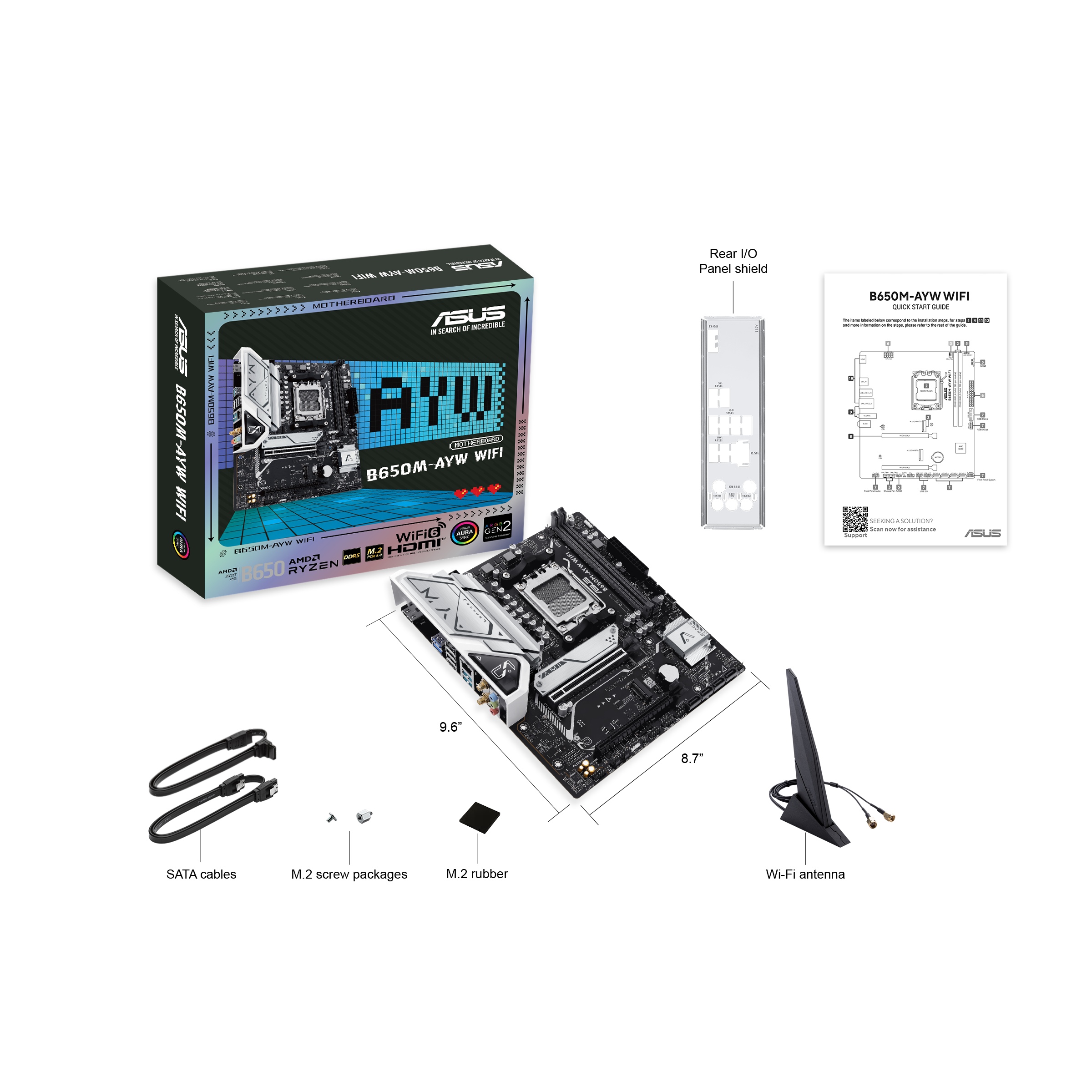 ASUS B650M AYW WIFI DDR5 mATX 主機板