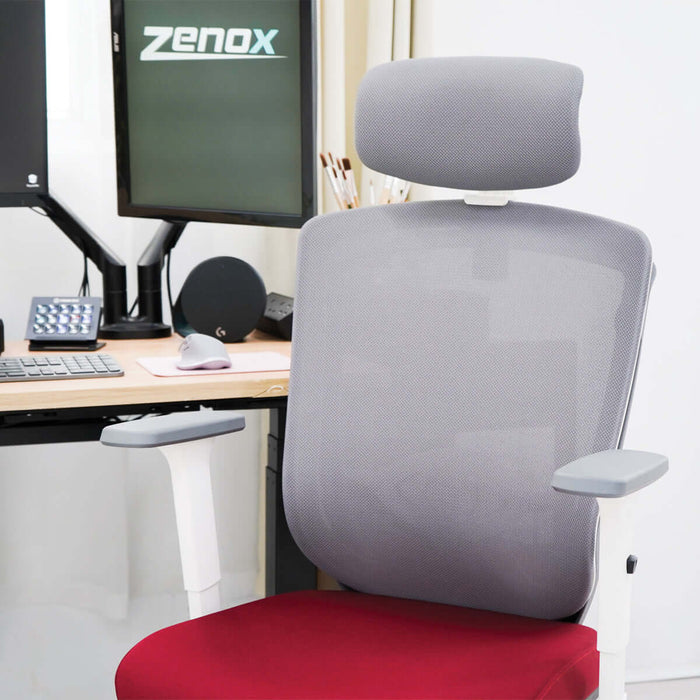 C188B Zenox Zagen 人體工學高背辦公椅(紅)