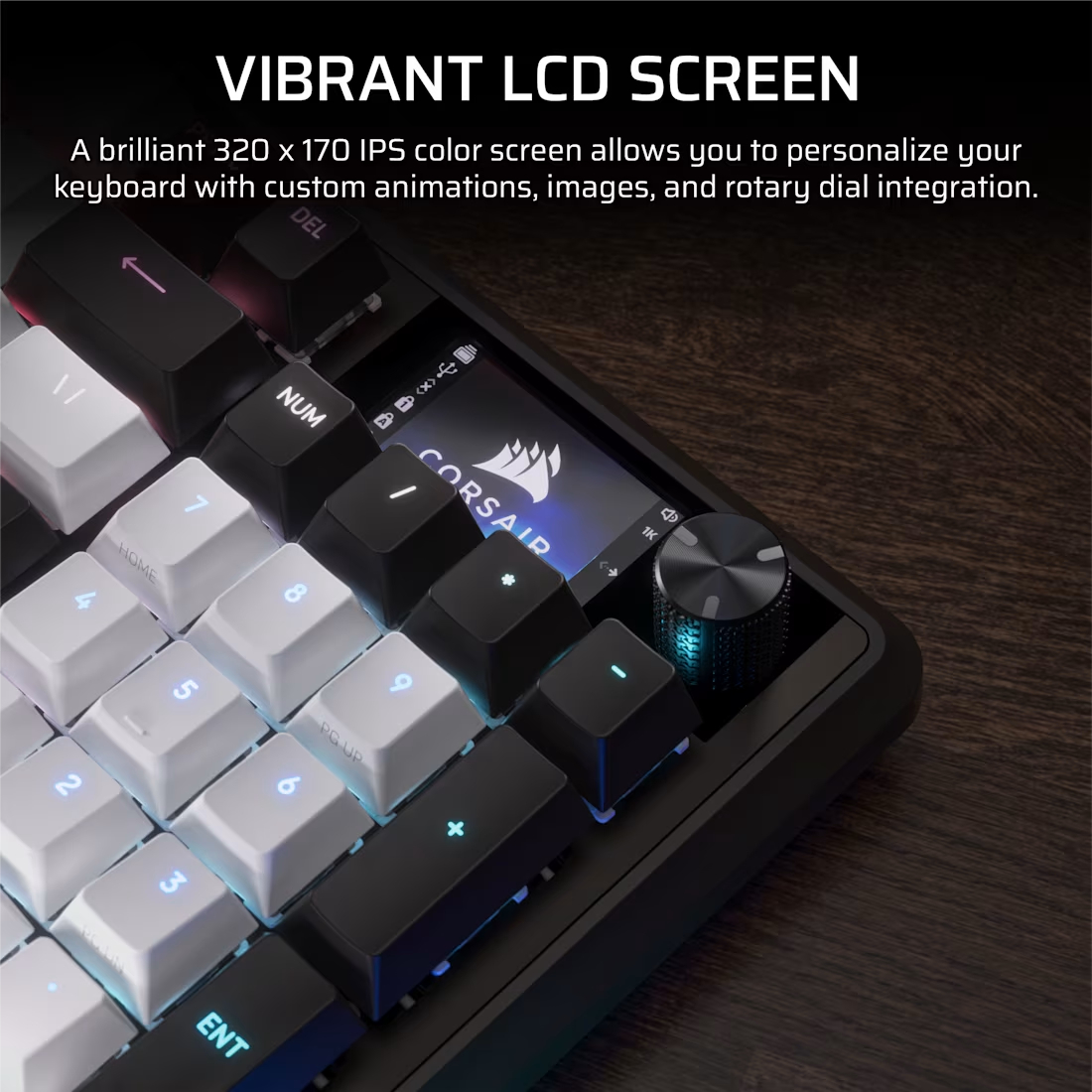 Corsair Vanguard 96-MLX 8kHz 有線機械鍵盤(黑白色-MLX Pulse軸)