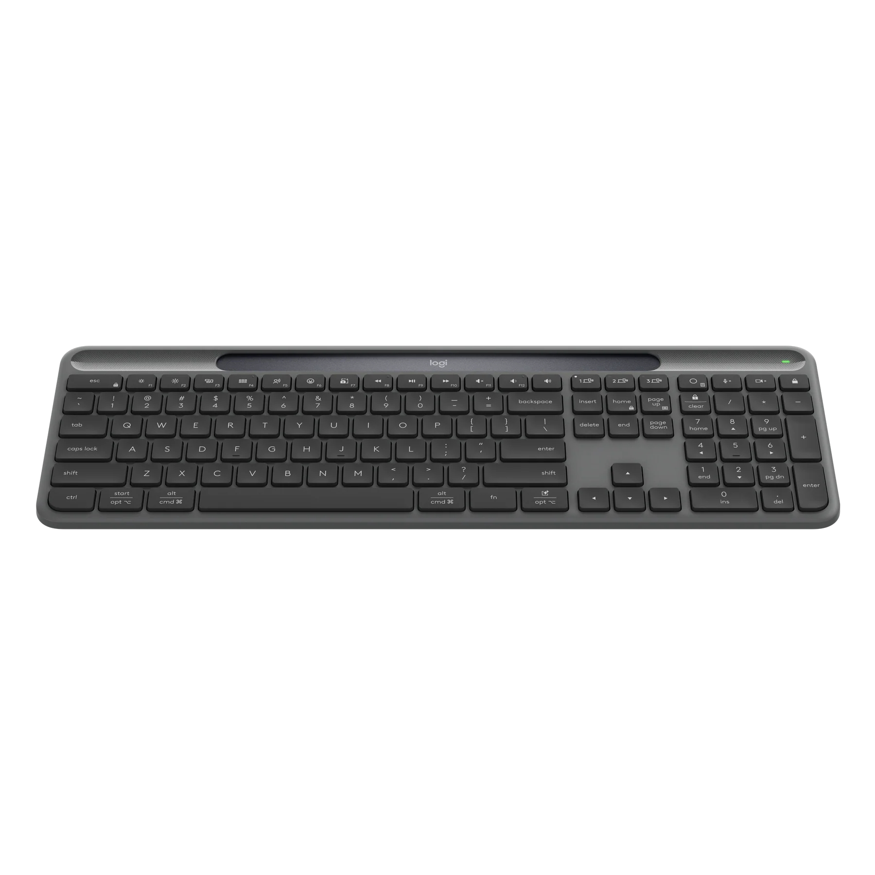 Logitech Signature Slim Solar+ K980 光能無線鍵盤(石墨灰)