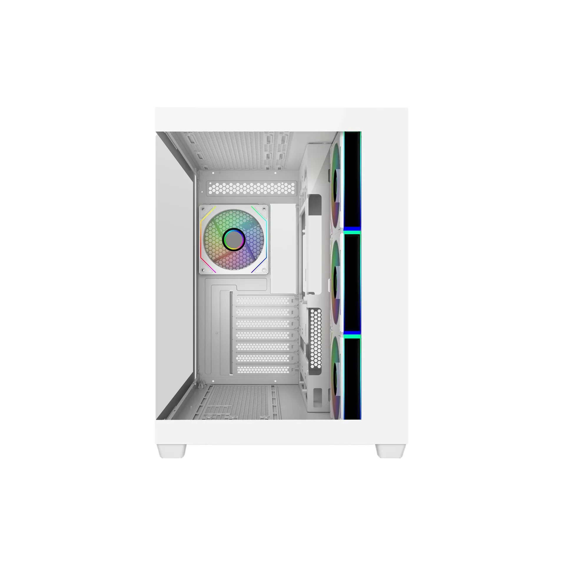 Cooler Master Elite 600 ATX機箱 (預裝7把ARGB風扇)(白色)