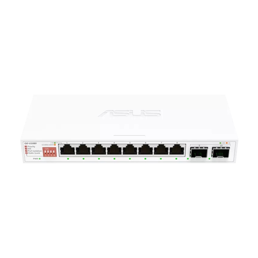 ASUS QG-U1080 8埠 2.5G + 2埠 10G SFP+ 無網管交換器