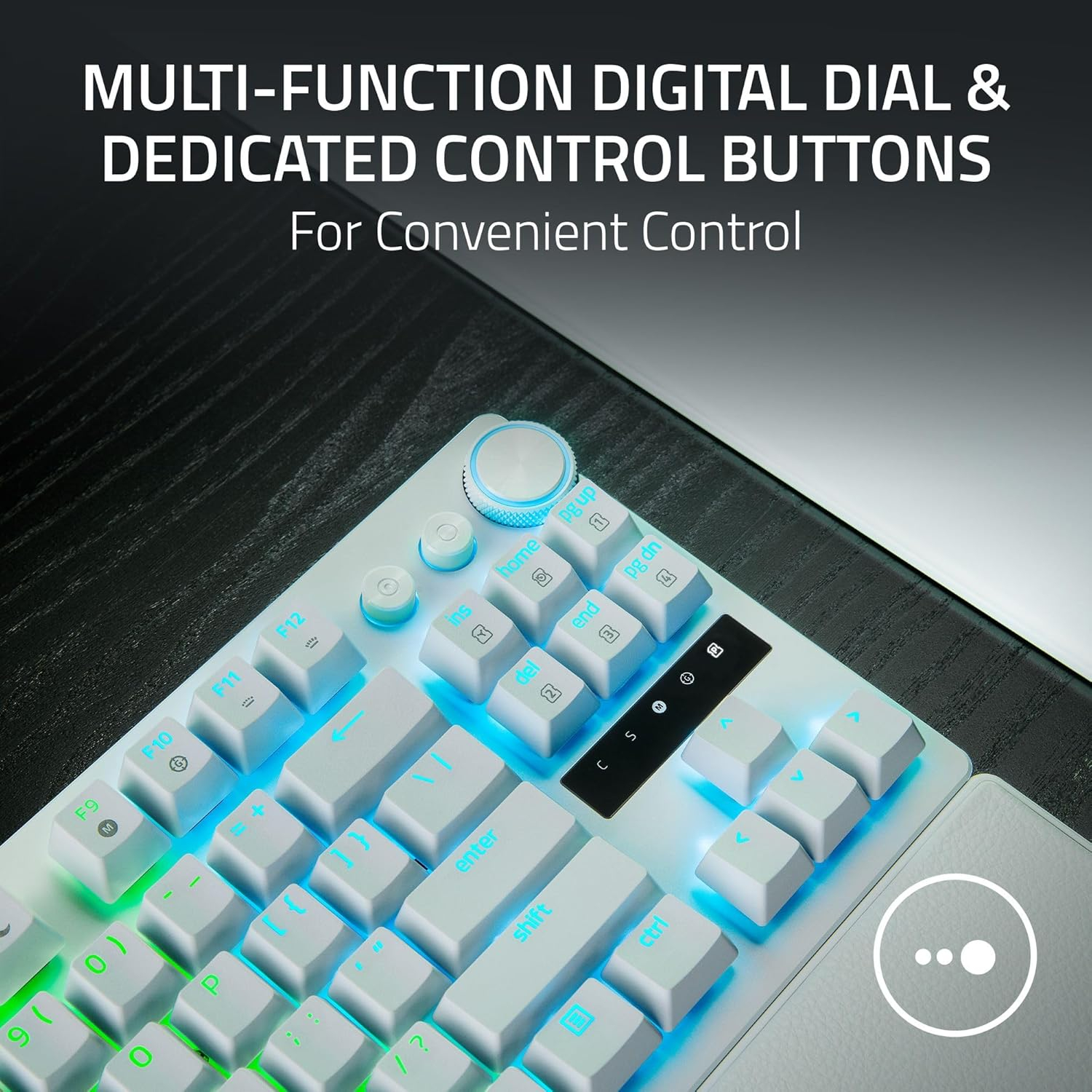 Razer Huntsman V3 Pro Tenkeyless 8KHz 無數字鍵類比式光學電競鍵盤(白色)