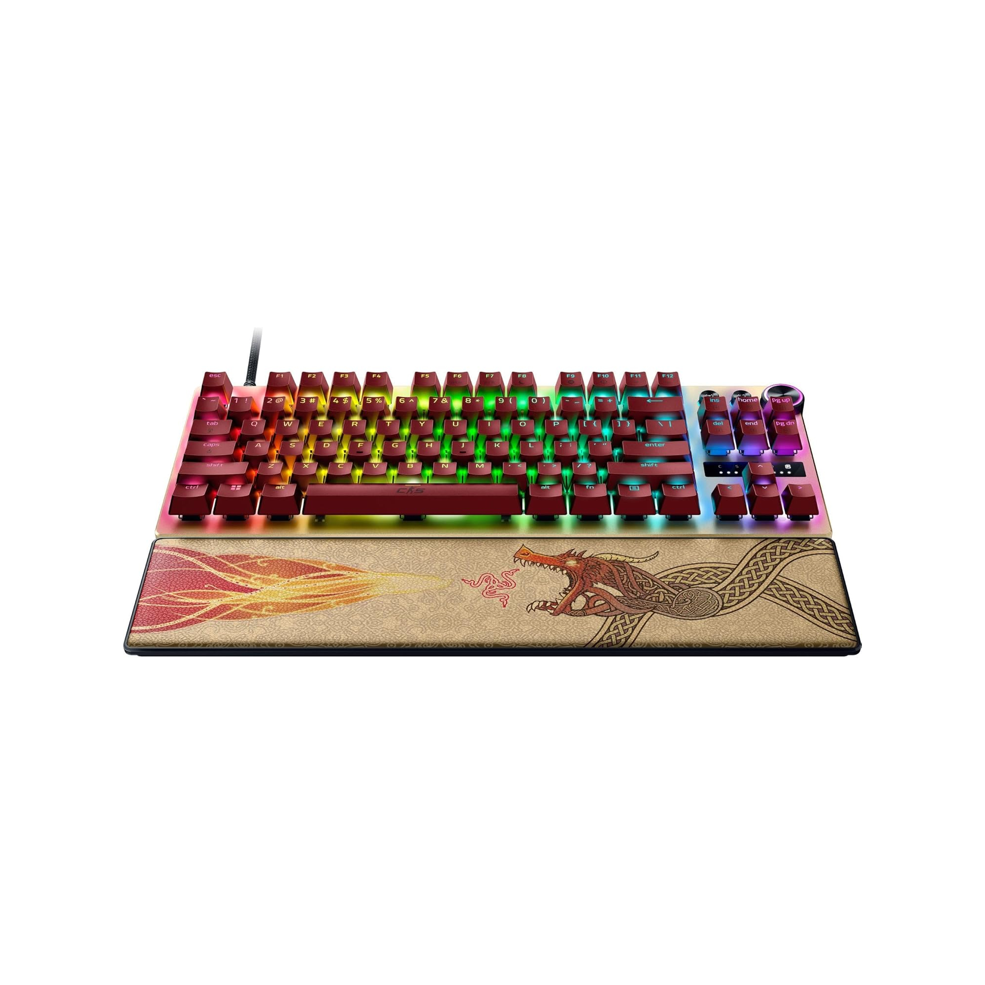 Razer X Counter-Strike 2 Huntsman V3 Pro Tenkeyless 無數字鍵類比式光學電競鍵盤(CS2 Dragon Lore Edition)