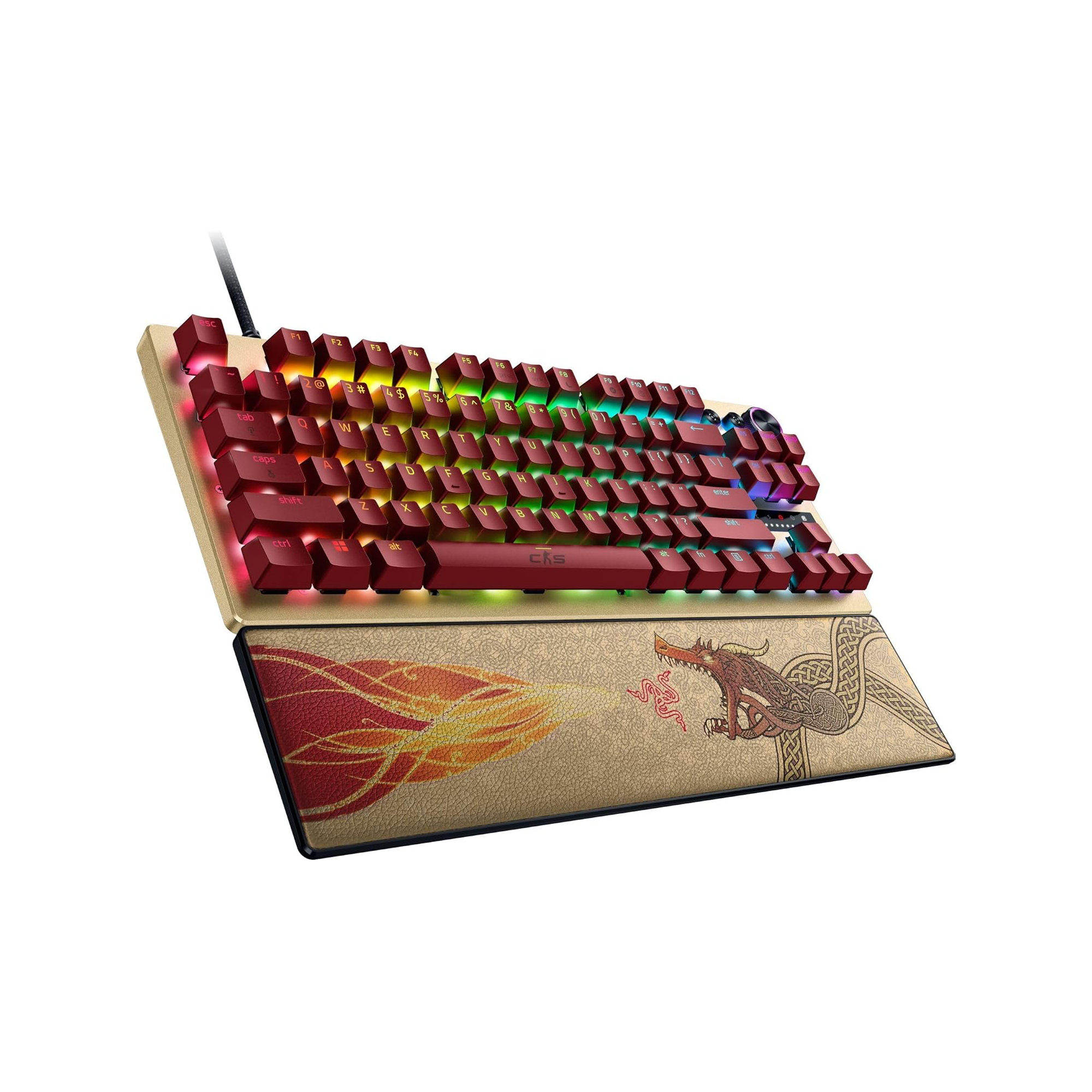 Razer X Counter-Strike 2 Huntsman V3 Pro Tenkeyless 無數字鍵類比式光學電競鍵盤(CS2 Dragon Lore Edition)