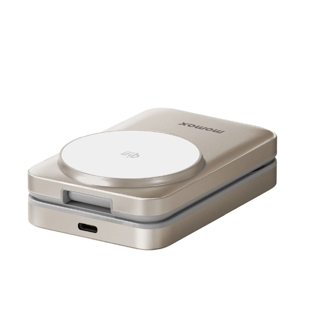 MOMAX 1-Charge Q.Port² 折疊 Qi2.2 三合一無線充電支架(UD36Q22)(鈦色)