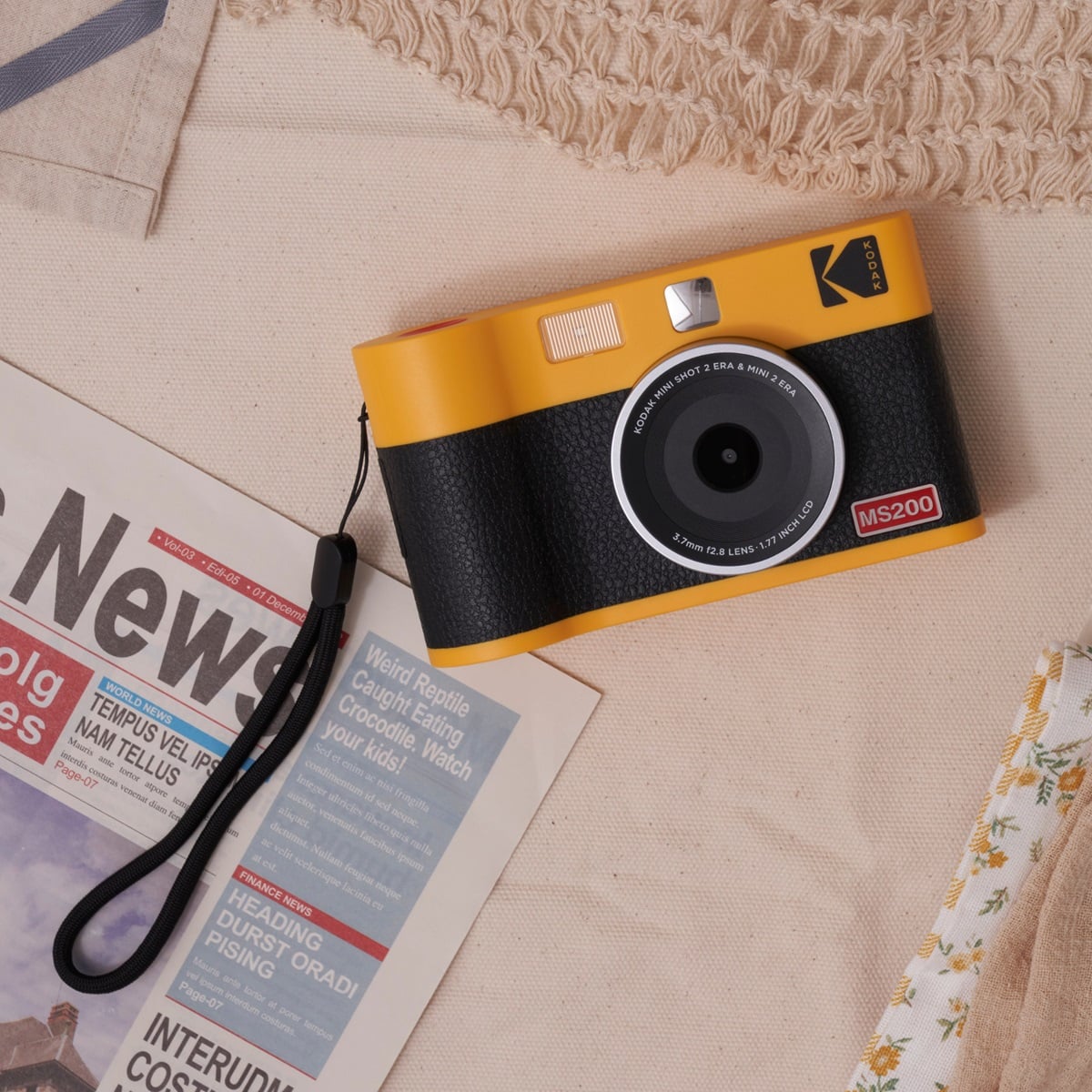 Kodak 柯達 Mini Shot 2 Era MS200 即影即有相機+相片打印機(2.1x3.4吋)(黃色)