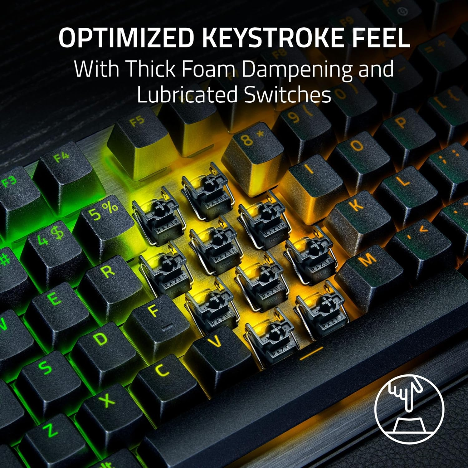 Razer Huntsman V3 Pro Tenkeyless 8KHz 無數字鍵類比式光學電競鍵盤(黑色)