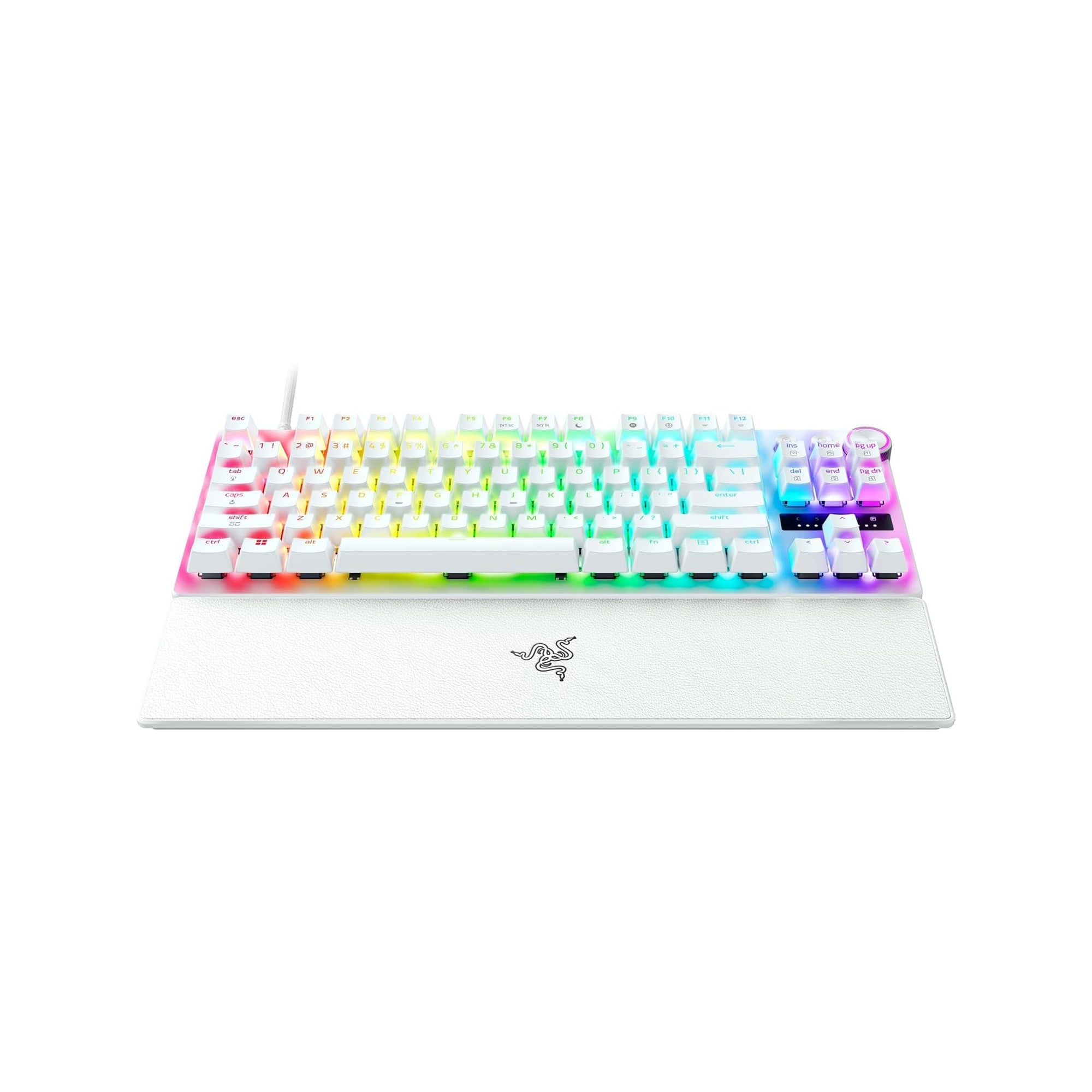 Razer Huntsman V3 Pro Tenkeyless 8KHz 無數字鍵類比式光學電競鍵盤(白色)
