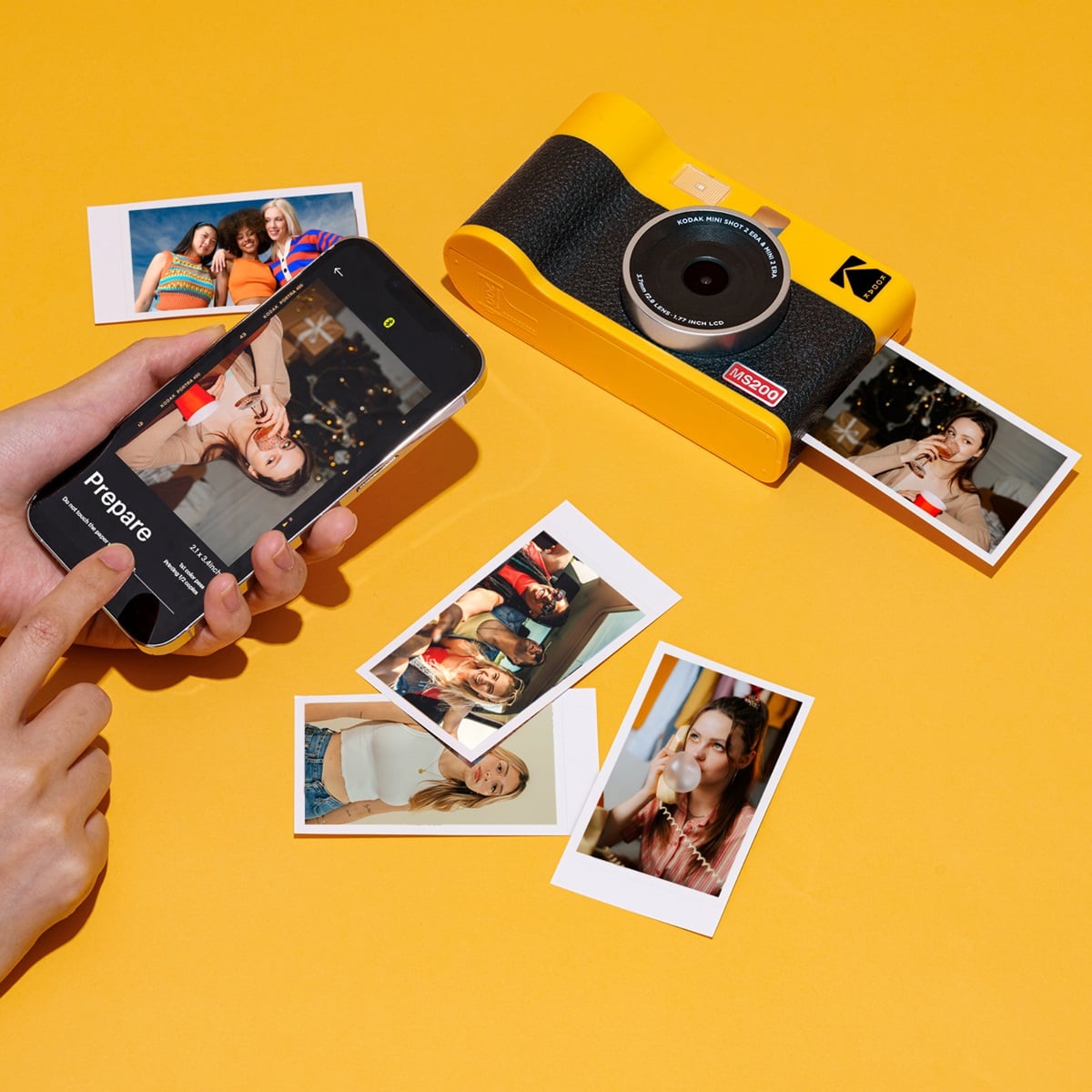 Kodak 柯達 Mini Shot 2 Era MS200 即影即有相機+相片打印機(2.1x3.4吋)(黃色)