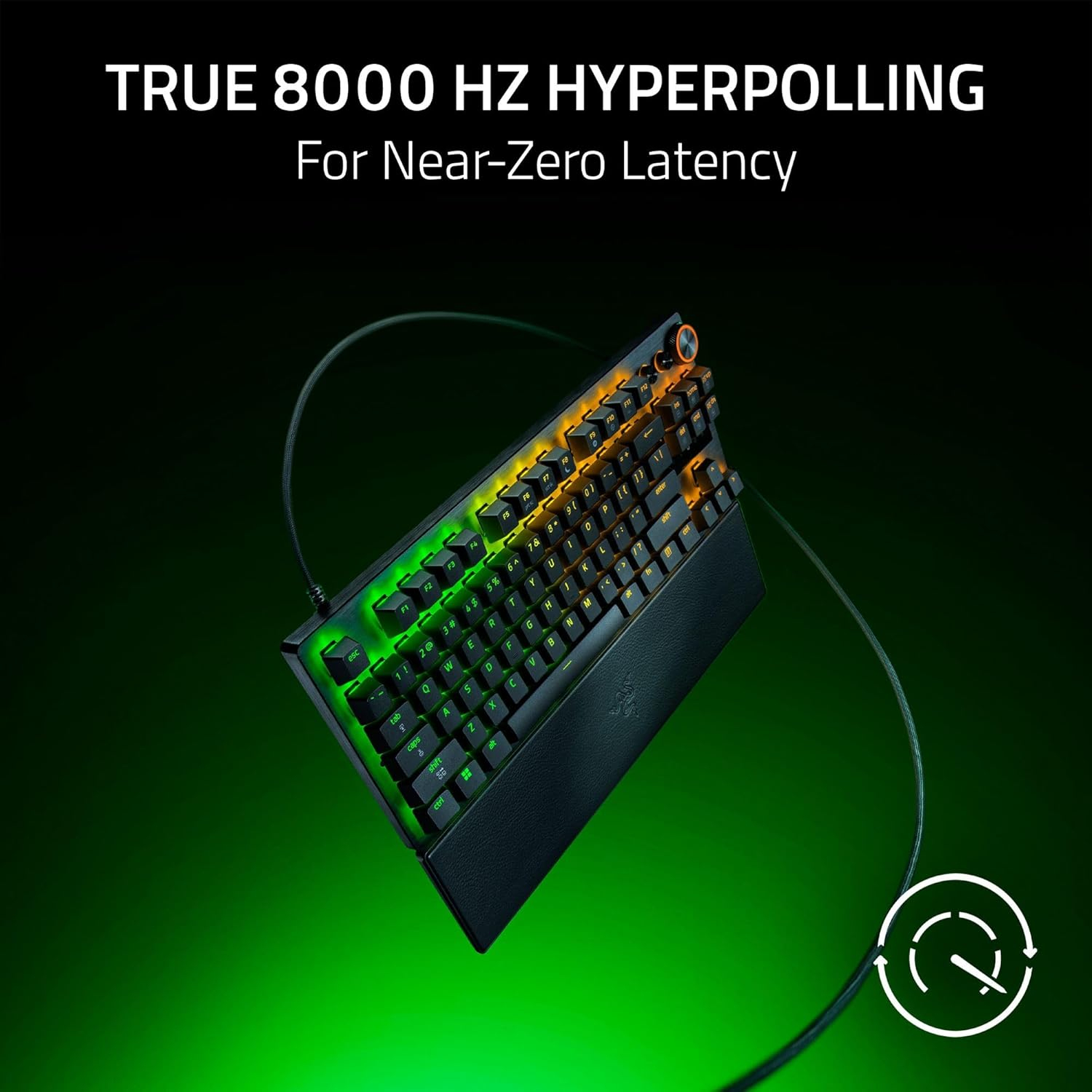 Razer Huntsman V3 Pro Tenkeyless 8KHz 無數字鍵類比式光學電競鍵盤(黑色)
