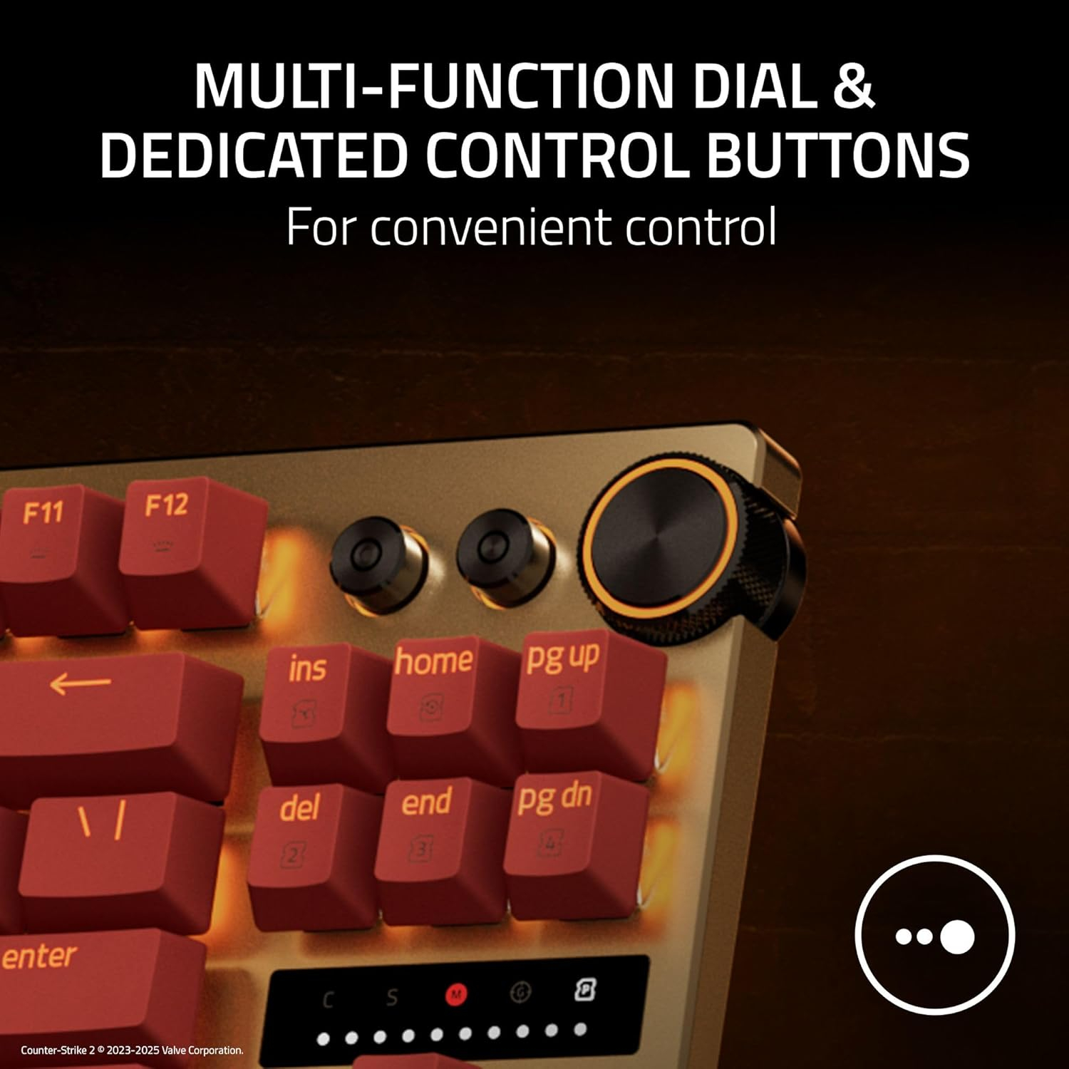 Razer X Counter-Strike 2 Huntsman V3 Pro Tenkeyless 無數字鍵類比式光學電競鍵盤(CS2 Dragon Lore Edition)