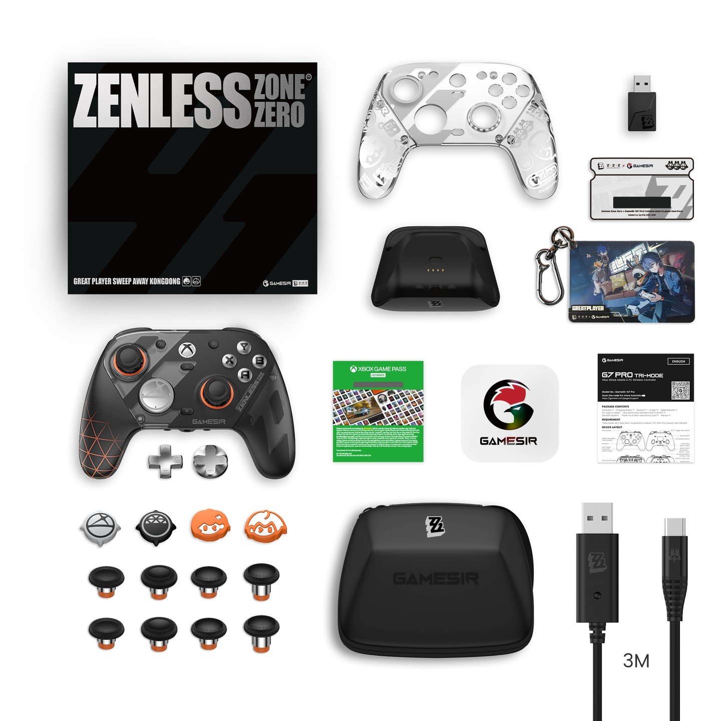 GameSir G7 Pro TMR 連充電底座三模無線控制器(PC+XBOX無線授權版-絕區零特別版)