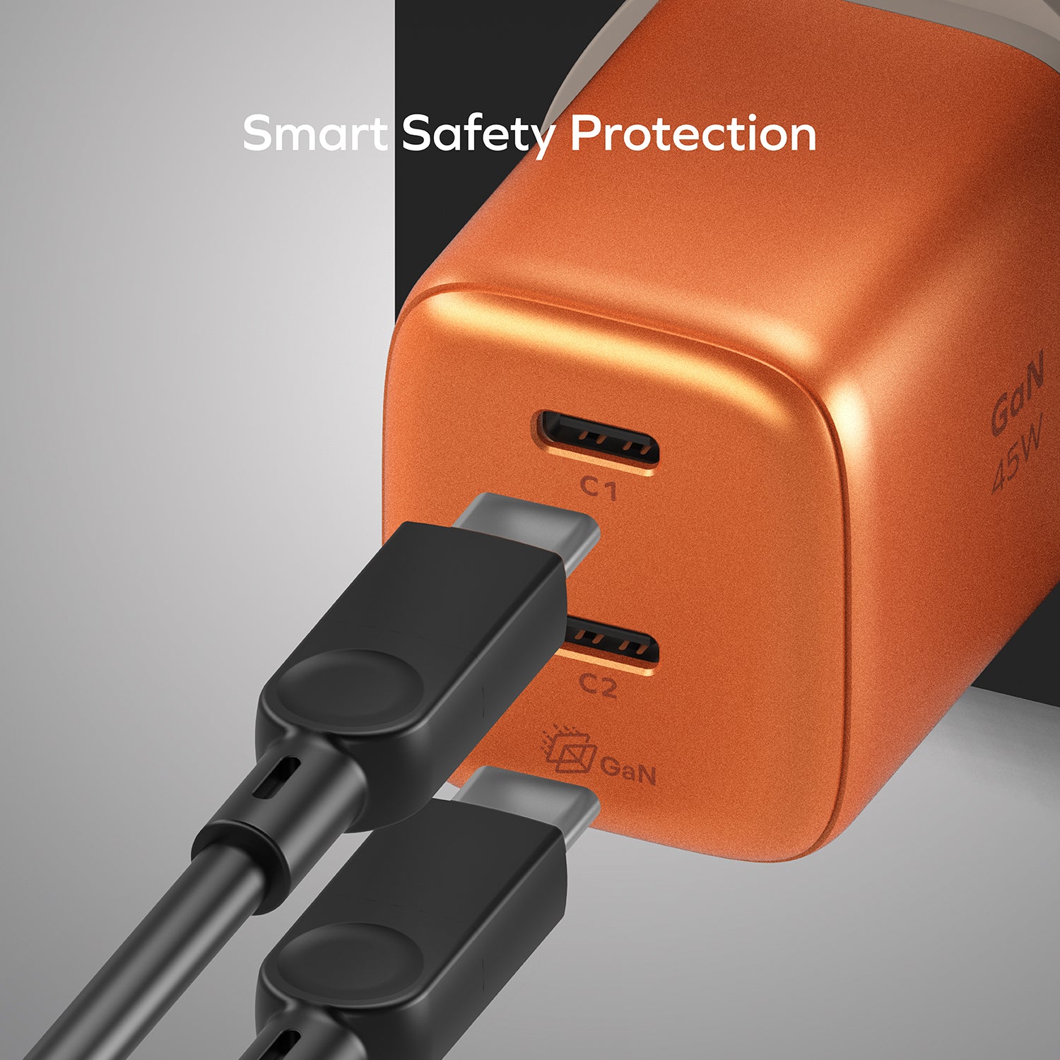 MOMAX 1-Charge 2-Port 45W GaN 雙輸出充電器(UM81)(白色)