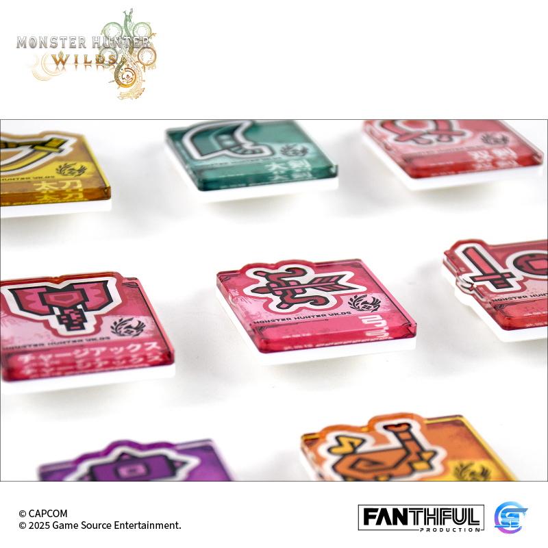 Fanthful《魔物獵人 荒野》Monster Hunter Wilds 武器壓克力別針徽章盲盒(整盒14款)