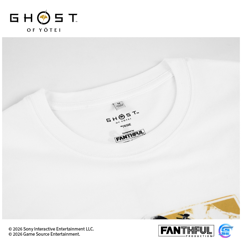 Fanthful《羊蹄山戰鬼》Ghost of Yōtei T-Shirt(XL-白色)