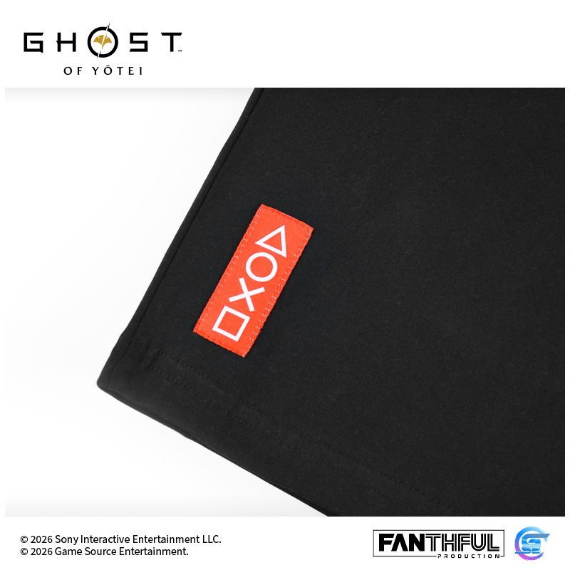 Fanthful《羊蹄山戰鬼》Ghost of Yōtei T-Shirt(S-黑色)