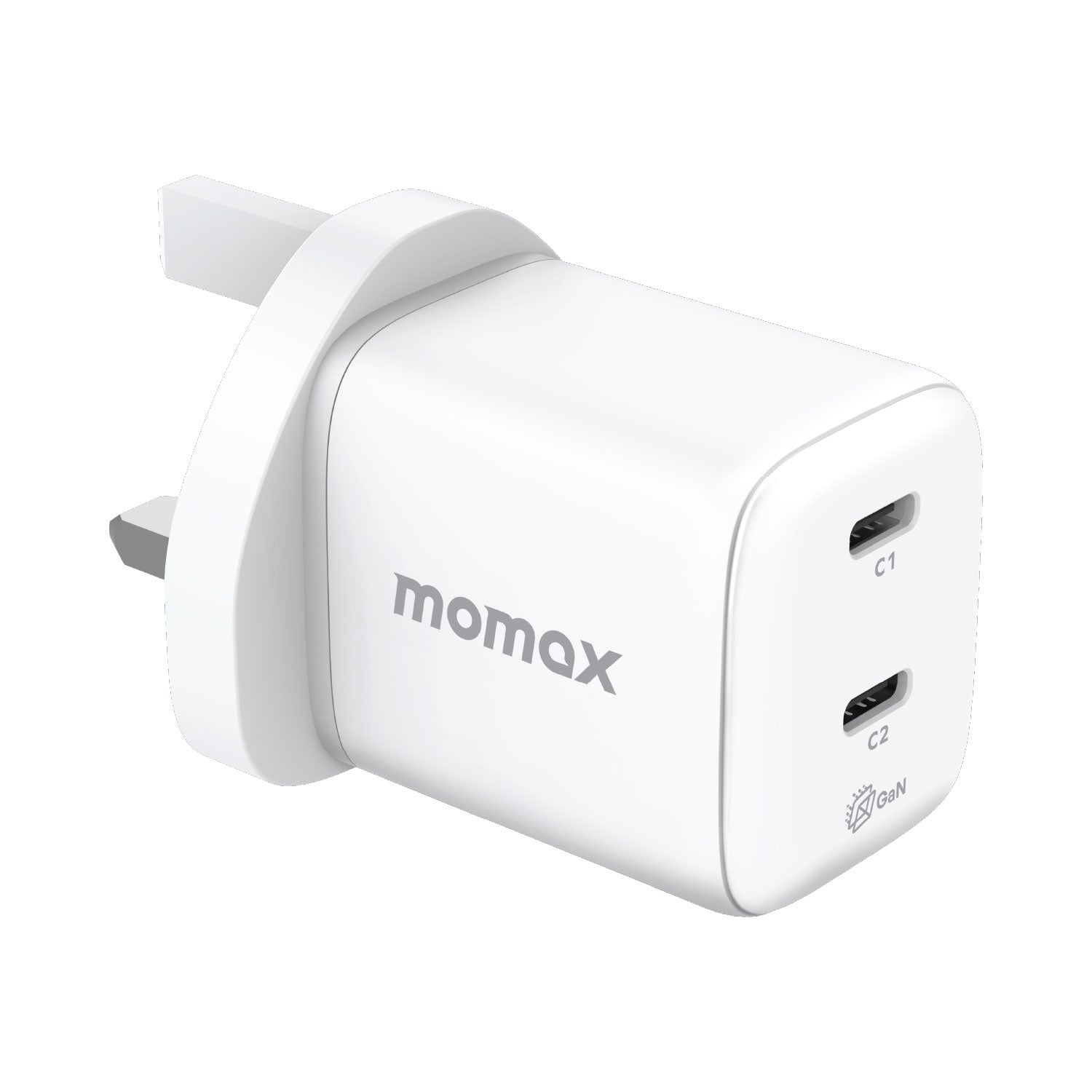 MOMAX 1-Charge 2-Port 45W GaN 雙輸出充電器(UM81)(白色)