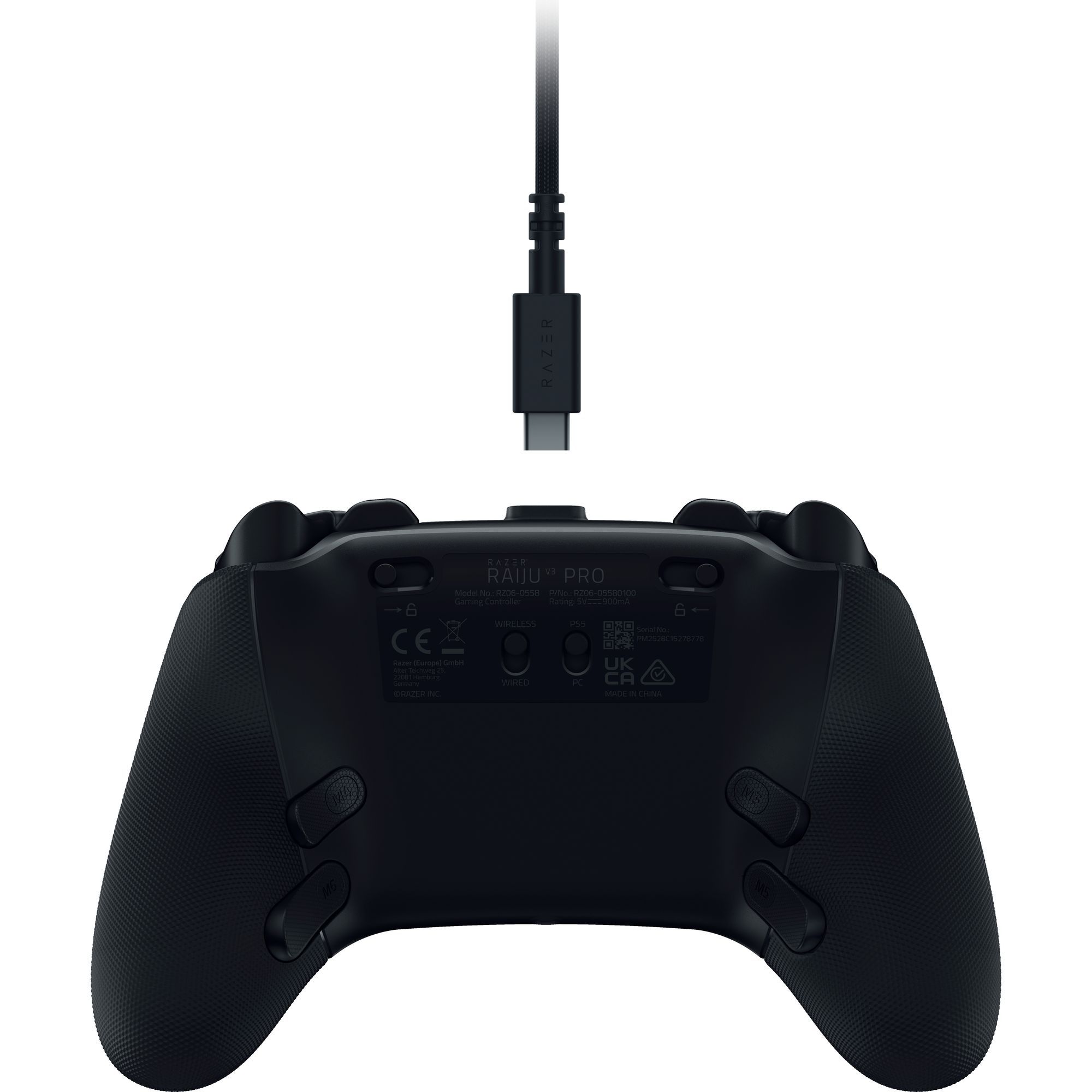 Razer Raiju V3 Pro 無線遊戲控制器(適用於PS5/PC)(黑色)