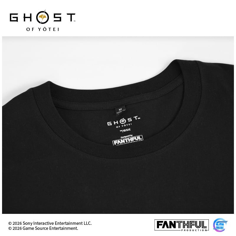 Fanthful《羊蹄山戰鬼》Ghost of Yōtei T-Shirt(L-黑色)