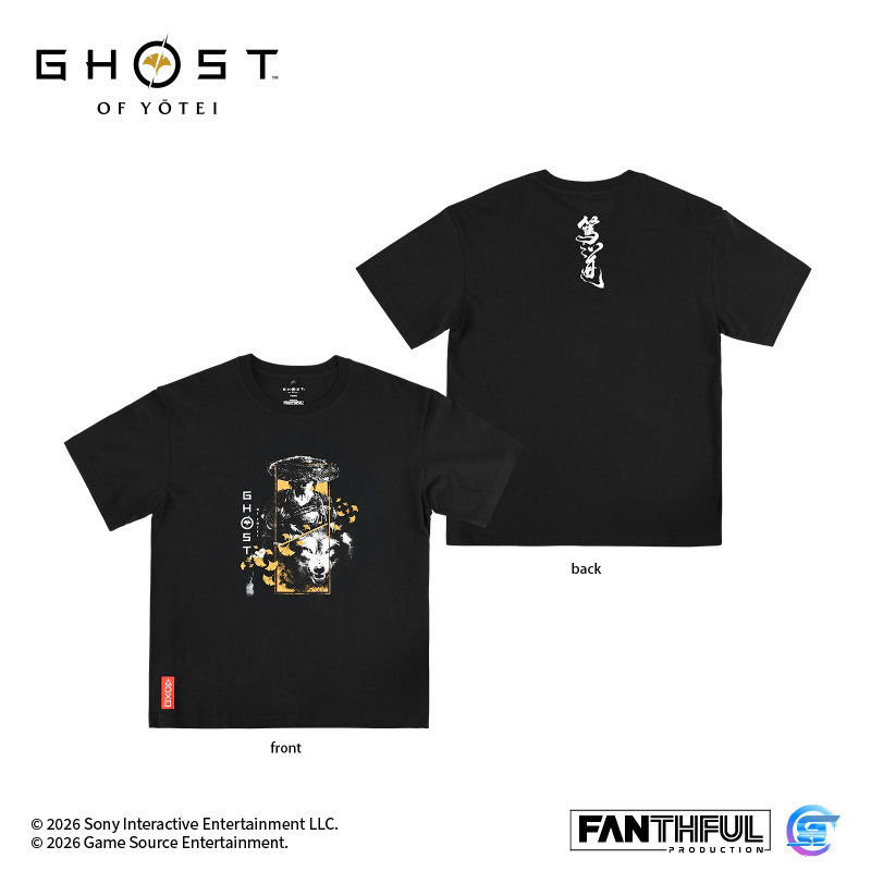 Fanthful《羊蹄山戰鬼》Ghost of Yōtei T-Shirt(M-黑色)