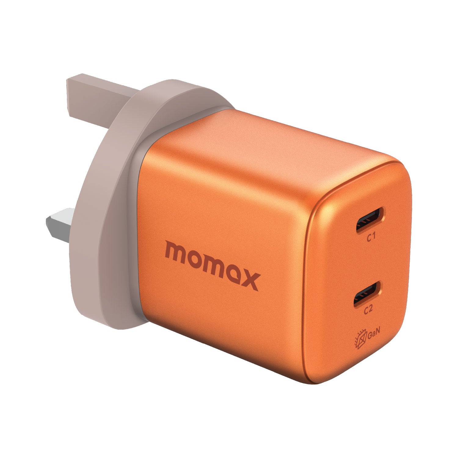 MOMAX 1-Charge 2-Port 45W GaN 雙輸出充電器(UM81)(橙色)