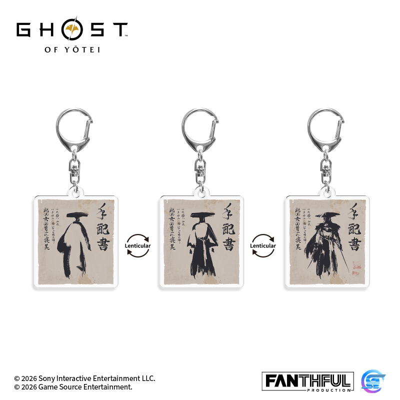 Fanthful《羊蹄山戰鬼》Ghost of Yōtei 光柵壓克力鑰匙圈