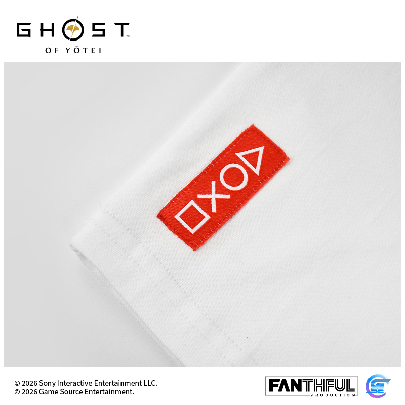 Fanthful《羊蹄山戰鬼》Ghost of Yōtei T-Shirt(L-白色)