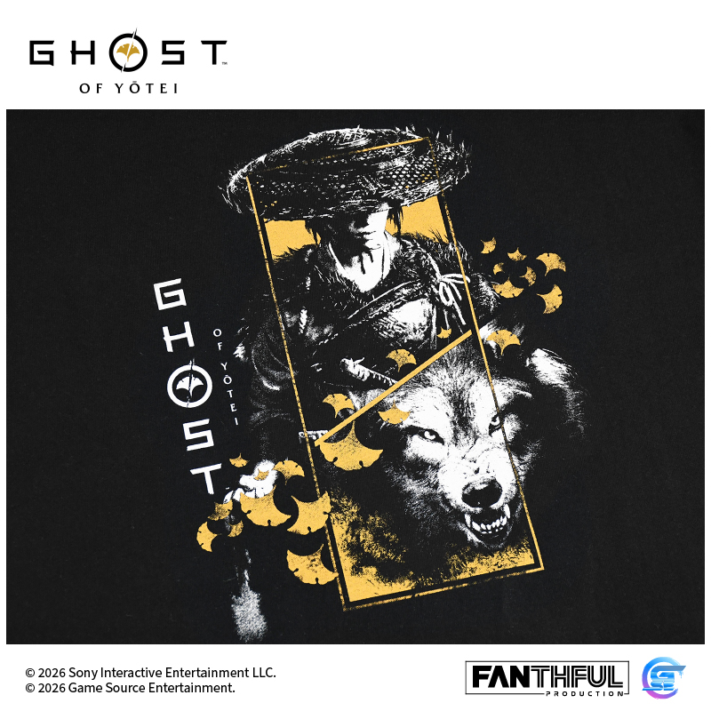 Fanthful《羊蹄山戰鬼》Ghost of Yōtei T-Shirt(S-黑色)