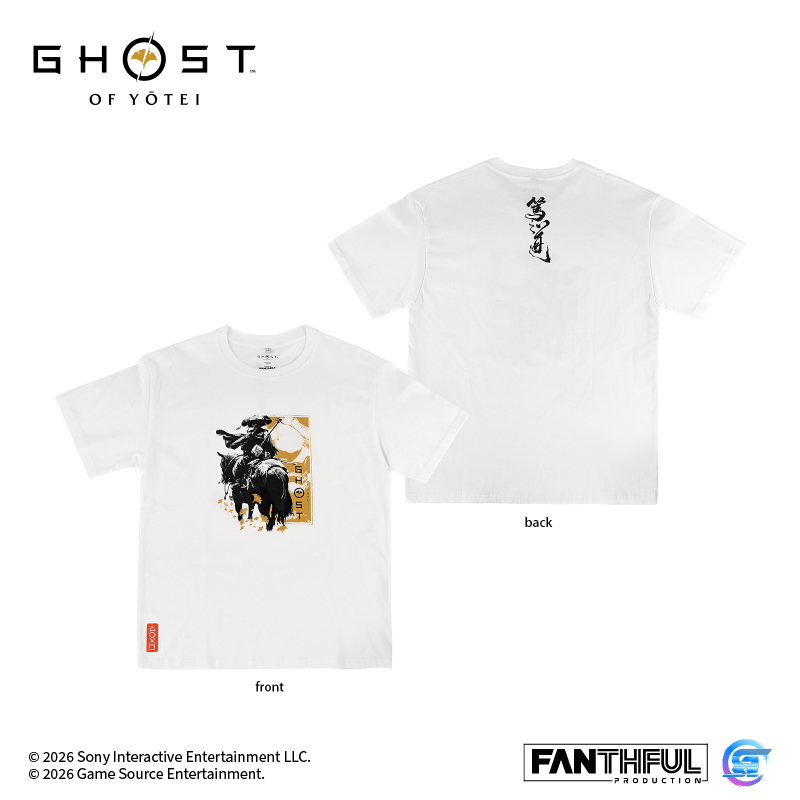 Fanthful《羊蹄山戰鬼》Ghost of Yōtei T-Shirt(L-白色)
