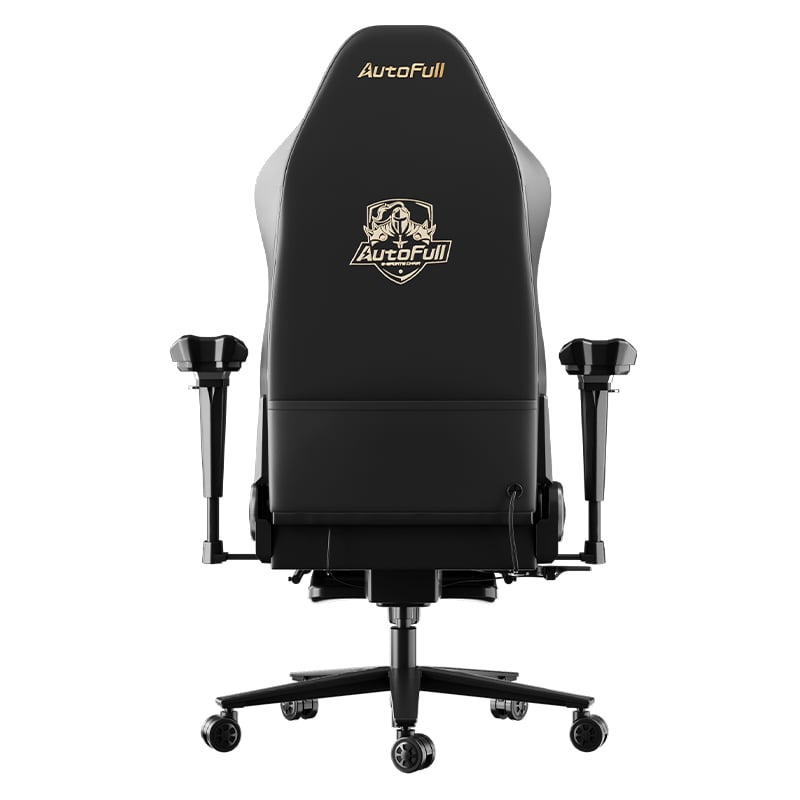 Autofull 傲風 M6系列震動按摩冷暖吹風座墊人體工學電競椅(Pro 2.0-黑色-連腳托)