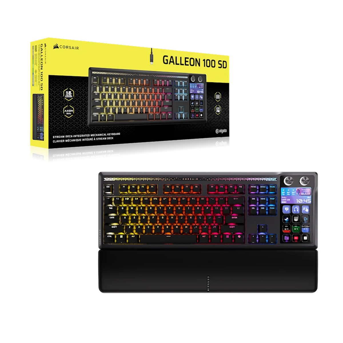 Corsair GALLEON 100 SD 8000Hz 内建Stream Deck 有線遊戲鍵盤(黑色)