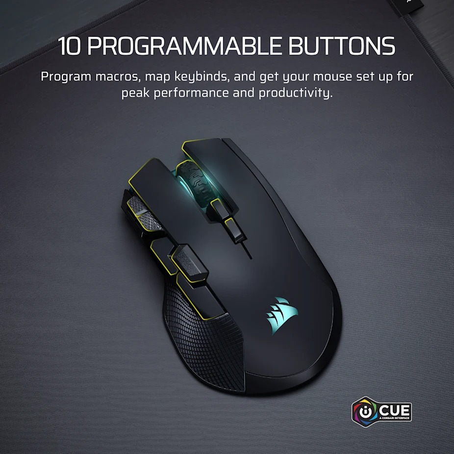 Corsair IRONCLAW WIRELESS SE 無線遊戲滑鼠(黑色)