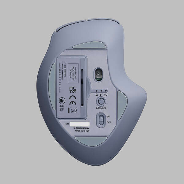 ELECOM SHELLPHA 五鍵 三模無線滑鼠(藍色-M Size)