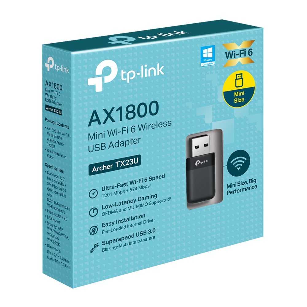 TP-Link Archer TX23U  AX1800 雙頻Wi-Fi 6 迷你無線USB接收器
